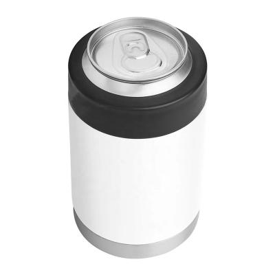 China Sustainable Lean Slim 12oz Sublimation Vacuum Insulated Beer Stainless Steel Can Cooler for sale