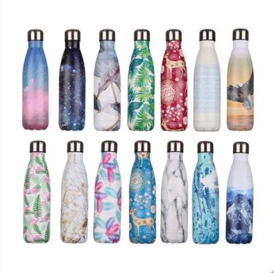 China 500ml/750ml Cola Shape Sustainable Leakproof Vacuum Insulated Stainless Steel Custom Water Bottle With Custom Logo for sale