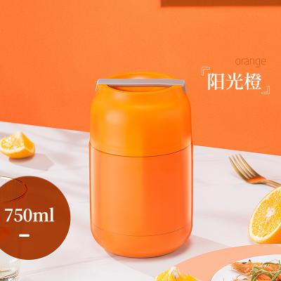 China 1L Food Container PORTABLE Stainless Steel Insulated Food Flask With Foldable Spoon for sale