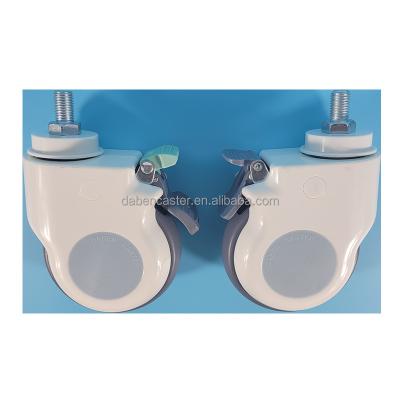 China 5 Inch 125mm Modern Mute Medical Caster Wheel For Hospital Furniture Bed Caster Wheels for sale