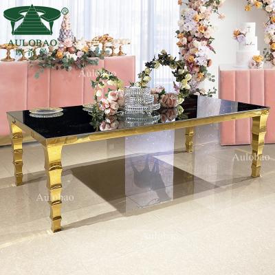 China (Other) New Products Stainless Steel Tempered Glass Top Adjustable Chinese Dining Table for sale