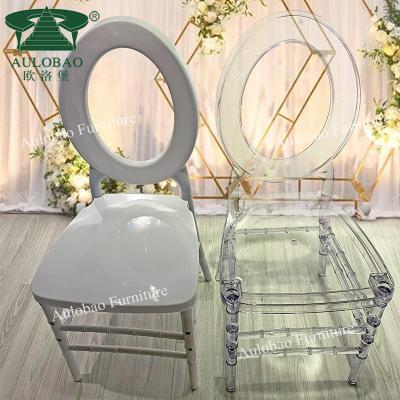 China (Other) Resin Chiavari Chair Polycarbonate Adjustable Stackable Plastic Clear Wedding Chair for sale