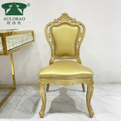 China Modern Golden PP Resin Frame King Louis II Royal Wedding Chairs for sale