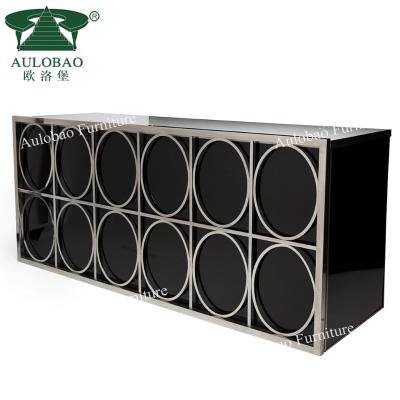 China Events / Nightclub Party / Party Used Commercial Bar Furniture Rectangle Reception Metal Bar Counters for sale