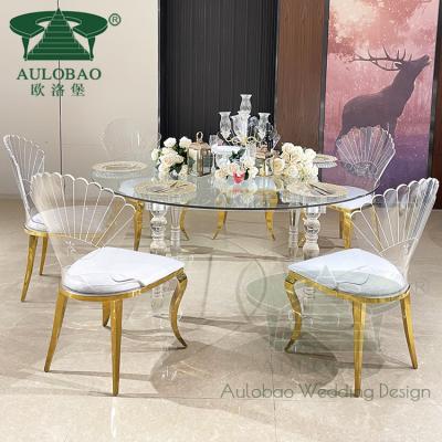 China Design Adjustable Rental Butterfly Shape Clear Acrylic Wedding Event Table (Other) For Party for sale