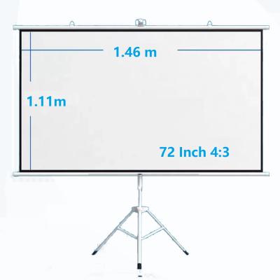 China Small Size Tripod 72 Inch Tripod Screen Curtain For Projector for sale