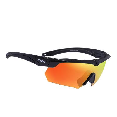 China Wholesale Hot Selling Outdoor Sports Amazon Temple TR90 Mirror Sports Sunglasses Wide Face Mask Durable Outdoor Sports Sunglasses for sale