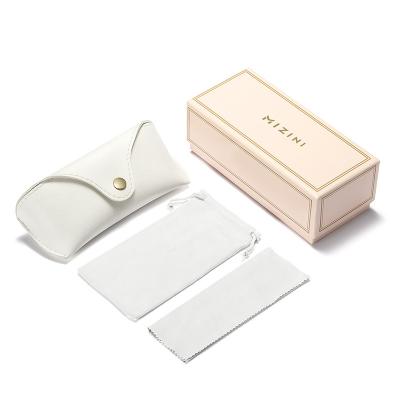 China PU Leather Case Logo Packing Glasses Brand Packaging Glass Case HJ Gift Cardboard Box Custom Sunglasses for sale