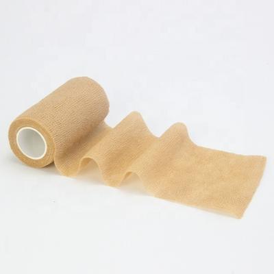 China 95%Nonwoven+5%Spandex Latex Free Rolls of Terable Cohesive Elastic Vet Wrap Tapes Self Adhesive Flexible Bandage for sale