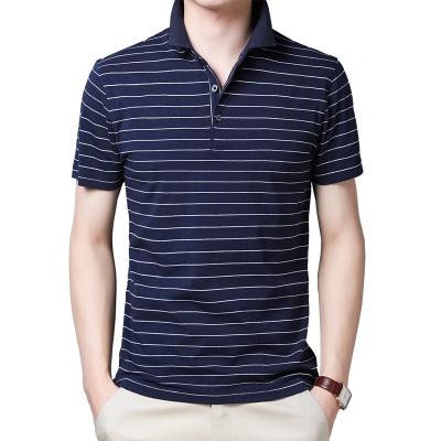 China Wholesale Price QUICK DRY Striped Polo Shirt Custom Logo Golf Polo Shirts for sale