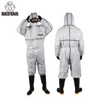 China Virus Protection Type 4B/5B/6B Microporous film Coverall with bound seam for Paint Spraying for sale