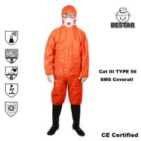 China Asbestsanierungs-Art 56 SMS-Overall Breathable antistatischer SMS-Overall zu verkaufen