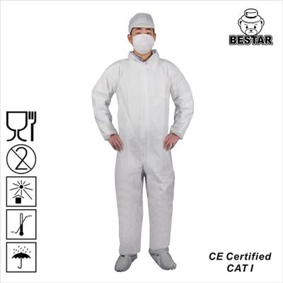 Китай Coverall пищевой промышленности Breathable устранимого coverall SMS медицинский продается