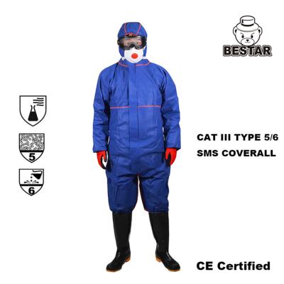 Китай Nonwoven тип 5/6 Coverall кота III SMS для медицинского и больницы продается