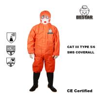 China CE Certified Antistatic TYPE 5/6 SMS Coverall for General Industry Maintenance for sale