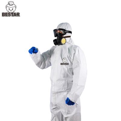 China CE Waterproof ppe Disposable Protective Coverall Type 5 6 For Cleaning Room for sale