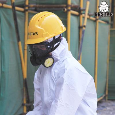 Китай Тип 5 и костюм Coverall Microporous фильма 6 защитный устранимый для лаборатории продается