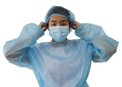 中国 Tie-Back Disposable Gowns Ppe Long Sleeve MDR CAT I Disposable Gown For Hospital 販売のため