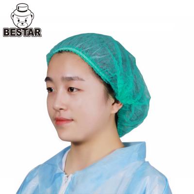 Китай Дополнительная большая Bouffant устранимая Nonwoven крышка 21 дюйм для пищевой промышленности продается