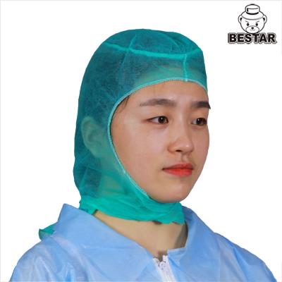 Chine Couverture principale jetable non tissée d'espèces d'OSFA Hood Cap avec deux liens au dos à vendre