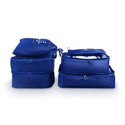 China Sustainable Foldable 6 Pieces Luggage Set Clothes Storage Bag Travel Bag Set 6 Pieces for sale