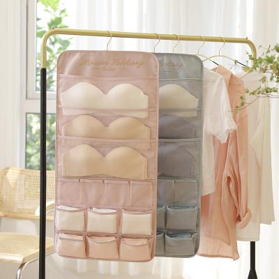 China Custom Foldable Storage Hanging Dustproof Transparent Storage Bag Garment Cover Satin Storage Bag Viable Wholesale Underwear Bag for sale