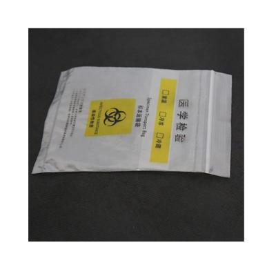 China LDPE Recyclable Custom Disposable Plastic 3/4 Layer Kangaroo Medical Specimen Bag Laboratory Hospital Biohazard Specimen Transport Ziplock Bag for sale