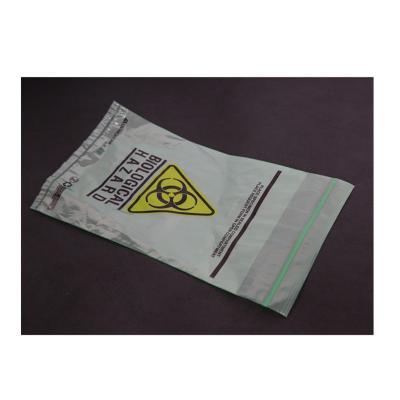 China Recyclable Plastic Biohazard Specimen Pouch Kangaroo 3/4 Layer LDPE Seal Handle Service OEM Ziplock Transport Bag for Lab Hospital for sale