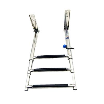 China Step 3 Stainless Steel Folding Marine Yacht Boat Swim Ladders for sale