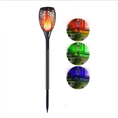 China Black New Coming Garden OEM ODM ABS IP65 Solar Powered Garden Flame Lights Supplier China for sale