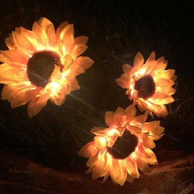 China Sunflower Garden Solar Landscape Light Solar Lawn Garden Light Sunflower Garden Lights Outdoor Waterproof for sale