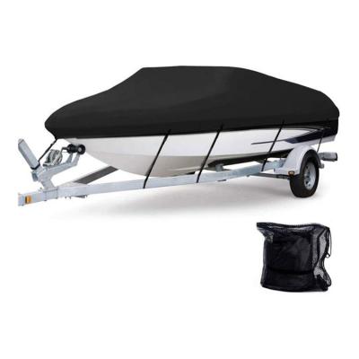 China Polyester 600D Oxford Professional All Weather Bass Runabout Proof Boat Cover Durable Water Resistant Boat Cover Outdoor Waterproof Boat Cover And Tear Proof for sale