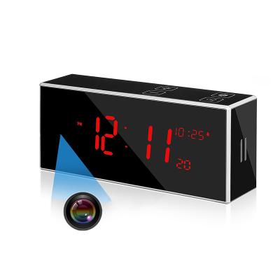 China HD mini clockcamera 4K FHD alarm desk clock wireless wifi hidden spy clock camera IP Mini Covert Nanny Security Video recorder for sale