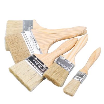 China 2021 Durable Painting Function Painter Tools Wooden Handle Brushes for sale