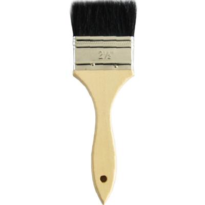 China Black Painter Tools Wooden Handle Wool Paint Brushes for sale