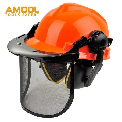 China Head And Face Protector CE Certification Hard Hat Forestry Safety Helmet With Ear Muffs for sale