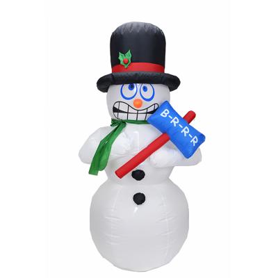 China Christmas Decoration Inflatable Snowman With LED Lighted 1.5M 2M For New Year Festival Inflatable For Christmas Party Decoration for sale