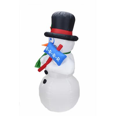 China Christmas Decoration 6FT Tall Merry Christmas Themes Snowman Shape Inflatable Cute Snowman For Christmas Day Decoration for sale