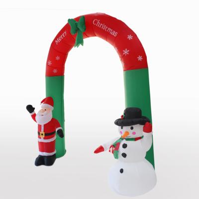 China Xmas Inflatable Santa Claus Large Outdoor Inflatable Christmas, Santa Claus Inflatable Arch Snowman 8ft One Side Arch Decoration for sale