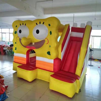 China Custom inflatable bounce jumping inflatable bouncer entertainment gigantic shark theme with slide for sale for sale