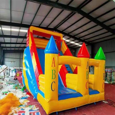 China PVC Inflatable Castle With Inflatable Slide / Inflatable Jumper Bounce House /Air Bouncer Trampoline For Kids for sale