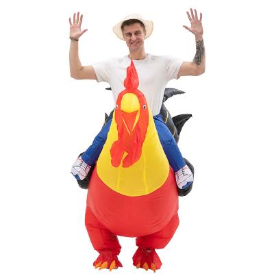 China Party Costume Quality Customized Advertising Colorful Cartoon Mascot Inflatables Costume For Advertising Big Rooster Inflatable Costume for sale