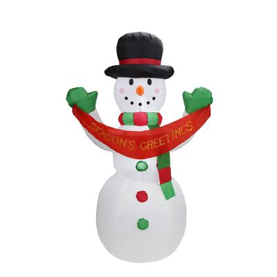 China Factory Sale 1.2m Family Christmas Snowman Snow Globe Outdoor Indoor Home Xmas New Year Inflatable for sale