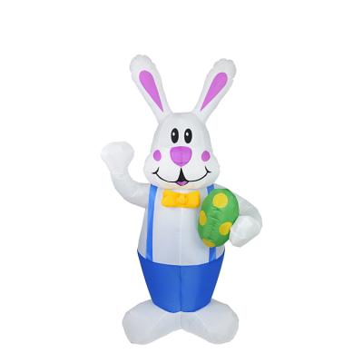 China 1.8M Inflatable Bunny With A Non-slip Football Inflatable Model Available Easter Bunny For Sale LED Incorporated for sale