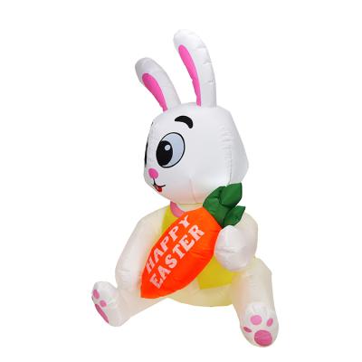 China Hot Sale Giant Non-slip Inflatable Easter Bunny For Easter Decoration for sale