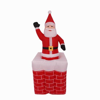 China New Year Christmas Indoor Outdoor Low Price Inflatables Inflatable Airplane Lighted Santa Claus for sale