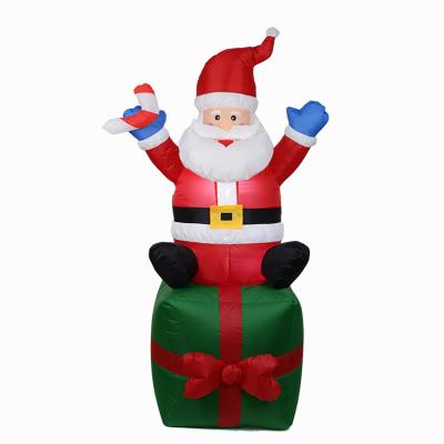 China Ourwarm Xmas New Year Christmas Yard Inflatable Statue 150cm Home Indoor Professional Costume Christmas Inflatables Santa Claus for sale