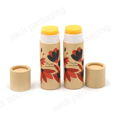 China Recyclable Custom Plastic Free Eco Friendly Lip Balm Container Tube Lift Air Freshener Packaging Carton 100% Biodegradable Paper Tube for sale