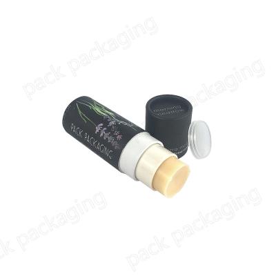 China Recyclable Fine Quality White Plastic Cardboard PP Lip Balm Deodorant Stick Lip Balm Packaging Tube 18g for sale