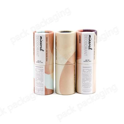 China Low Price Recyclable Durable Twist Up Solid Perfume Cylinder Deodorant Stick Empty Paper Packaging for sale